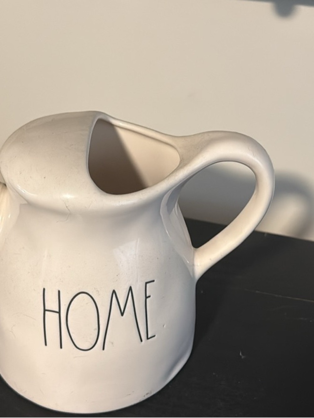 Rae Dunn White 'HOME' Ceramic Pitcher Vase